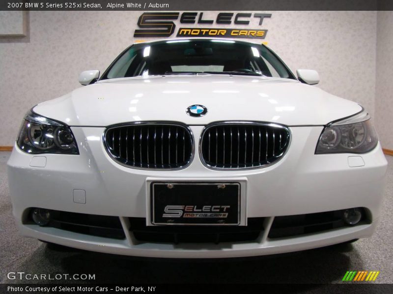 Alpine White / Auburn 2007 BMW 5 Series 525xi Sedan