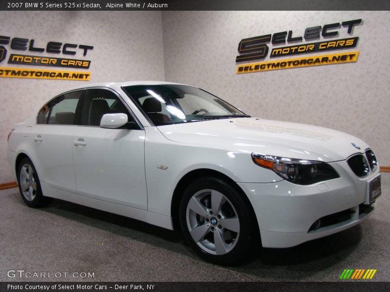 Alpine White / Auburn 2007 BMW 5 Series 525xi Sedan