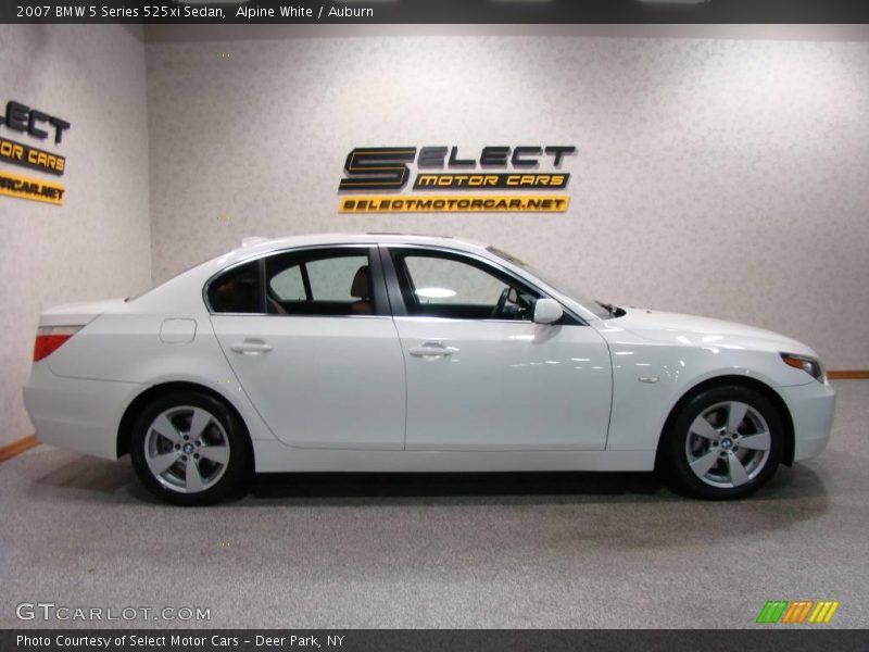 Alpine White / Auburn 2007 BMW 5 Series 525xi Sedan