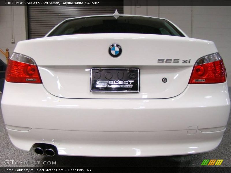 Alpine White / Auburn 2007 BMW 5 Series 525xi Sedan