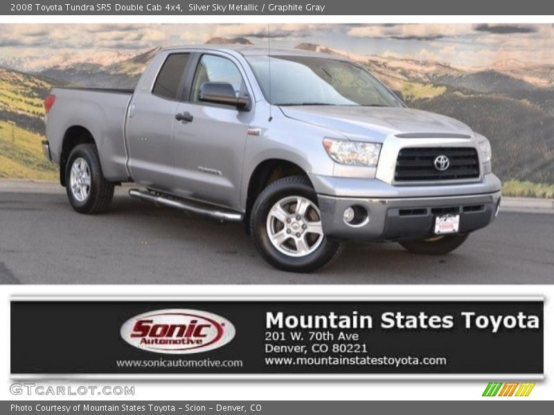 Silver Sky Metallic / Graphite Gray 2008 Toyota Tundra SR5 Double Cab 4x4