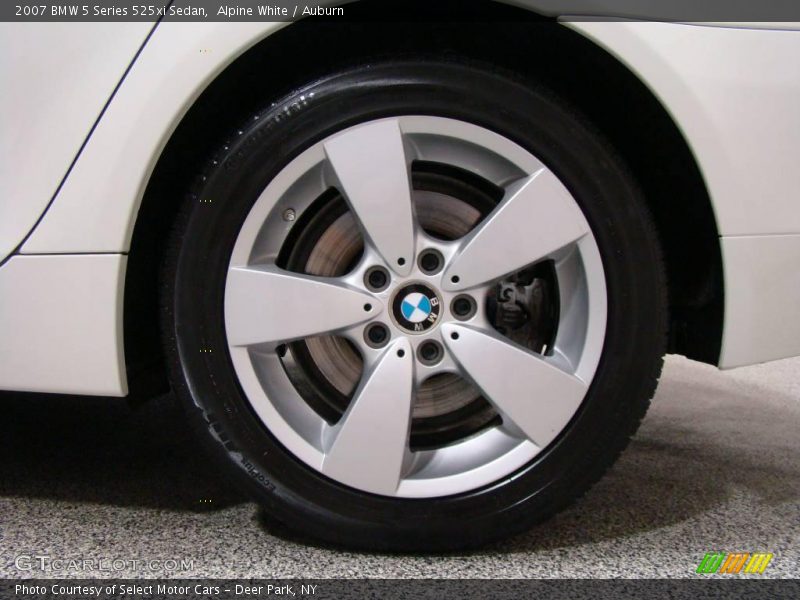 Alpine White / Auburn 2007 BMW 5 Series 525xi Sedan