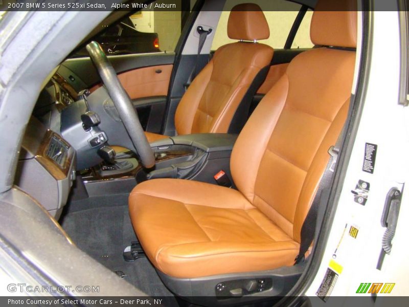 Alpine White / Auburn 2007 BMW 5 Series 525xi Sedan