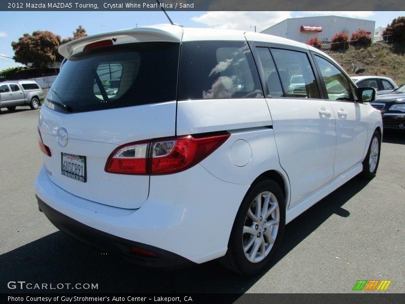 Crystal White Pearl Mica / Sand 2012 Mazda MAZDA5 Touring