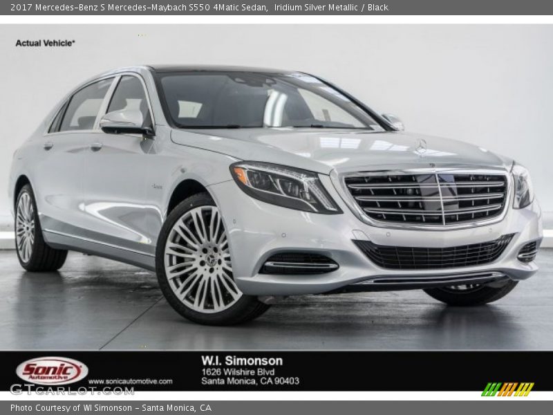 Iridium Silver Metallic / Black 2017 Mercedes-Benz S Mercedes-Maybach S550 4Matic Sedan