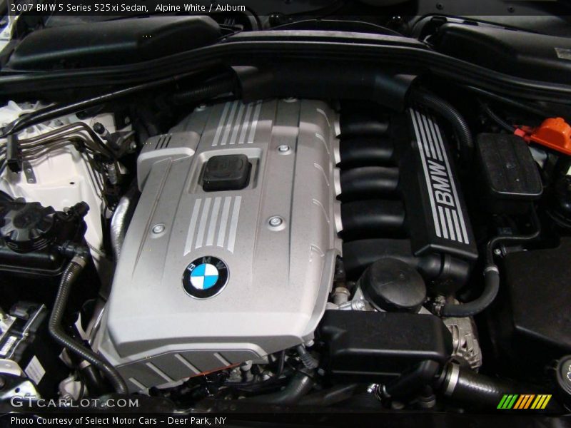 Alpine White / Auburn 2007 BMW 5 Series 525xi Sedan