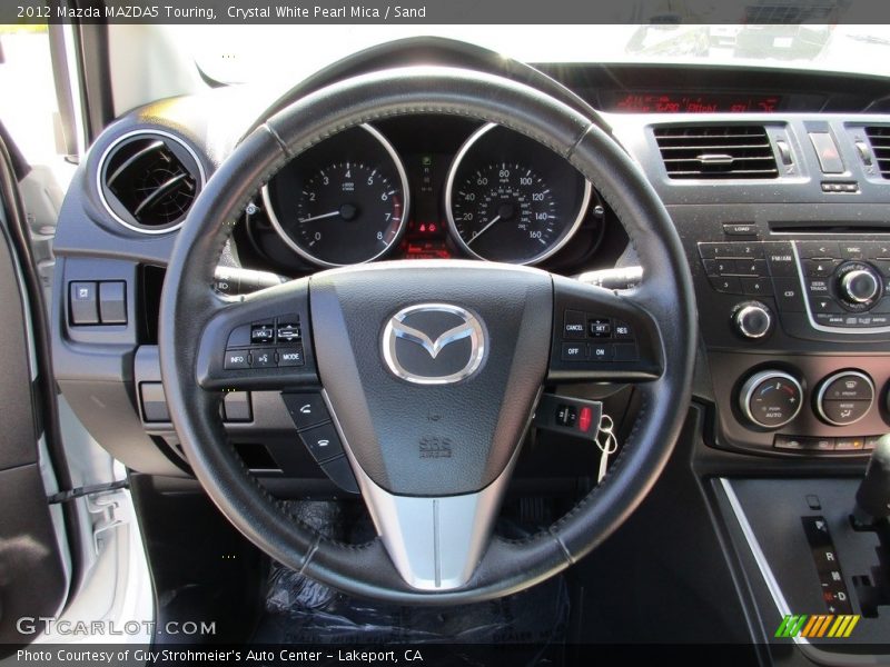 Crystal White Pearl Mica / Sand 2012 Mazda MAZDA5 Touring