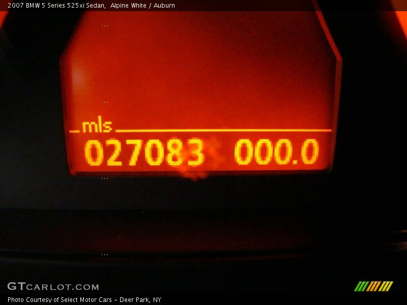 Alpine White / Auburn 2007 BMW 5 Series 525xi Sedan
