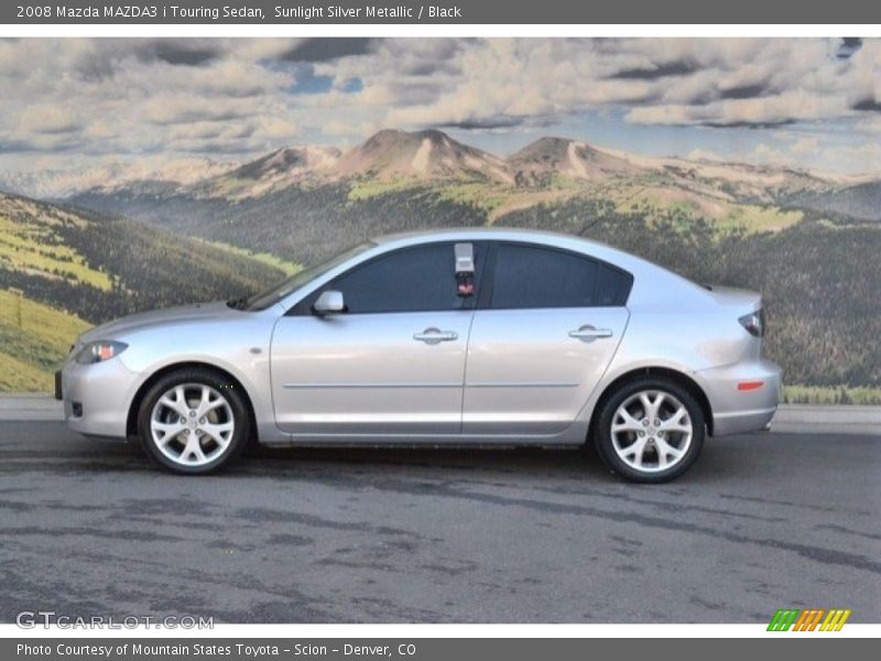 Sunlight Silver Metallic / Black 2008 Mazda MAZDA3 i Touring Sedan