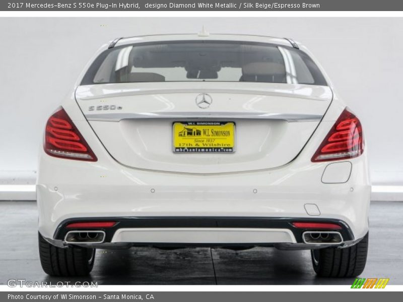 designo Diamond White Metallic / Silk Beige/Espresso Brown 2017 Mercedes-Benz S 550e Plug-In Hybrid