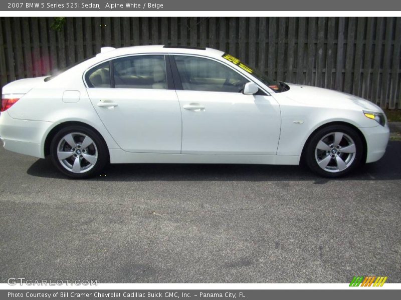 Alpine White / Beige 2007 BMW 5 Series 525i Sedan