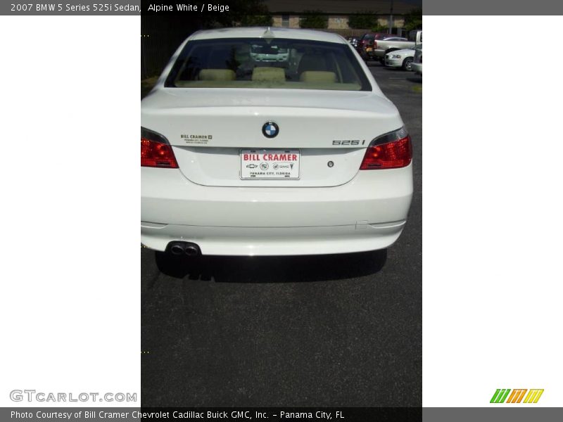 Alpine White / Beige 2007 BMW 5 Series 525i Sedan
