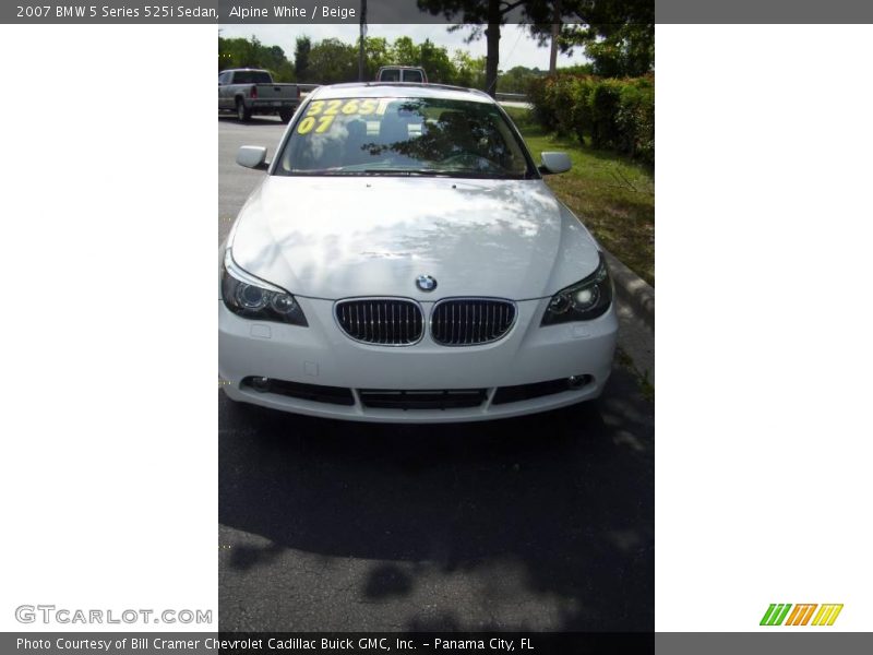 Alpine White / Beige 2007 BMW 5 Series 525i Sedan