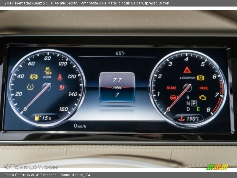  2017 S 550 4Matic Sedan 550 4Matic Sedan Gauges
