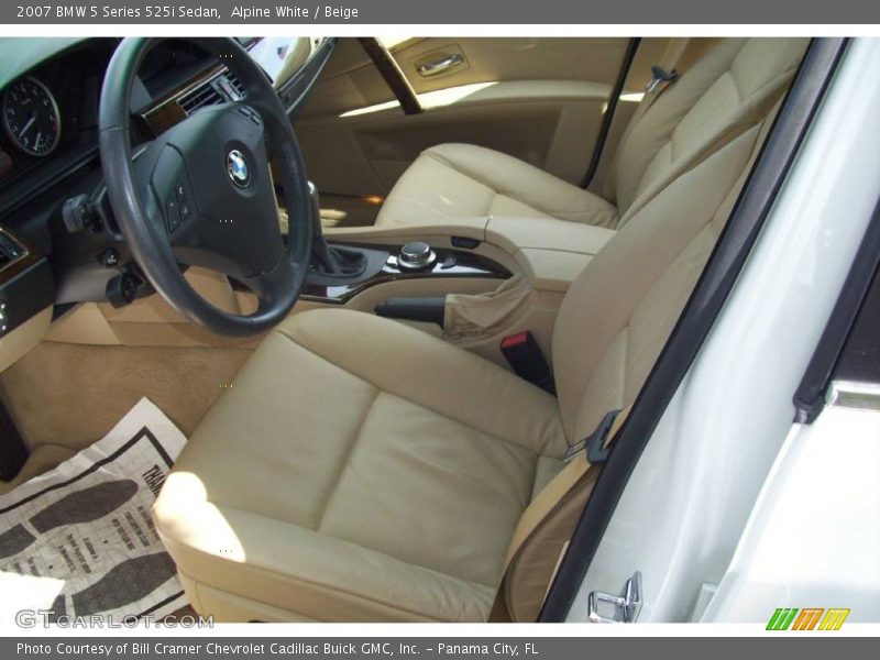 Alpine White / Beige 2007 BMW 5 Series 525i Sedan