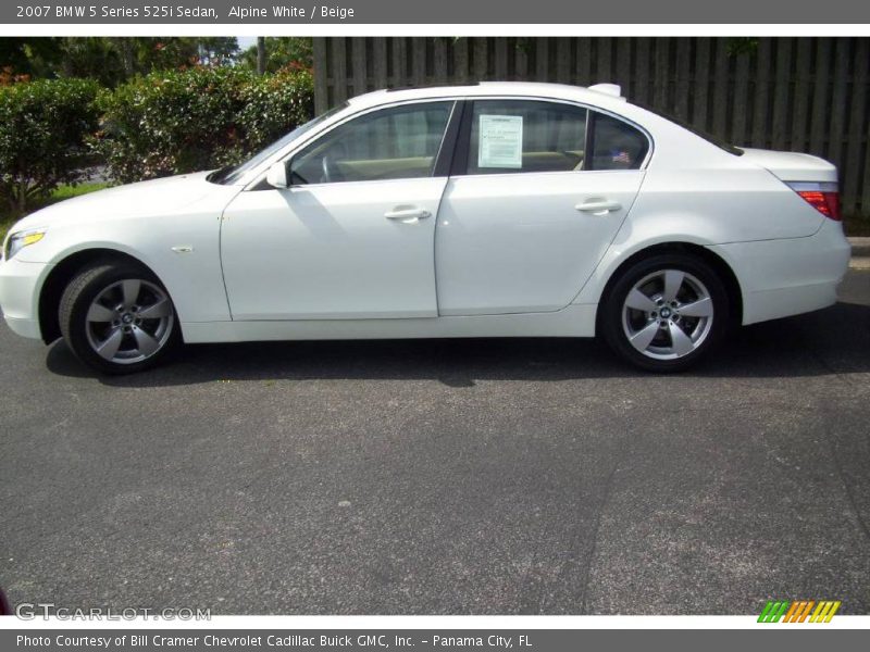 Alpine White / Beige 2007 BMW 5 Series 525i Sedan