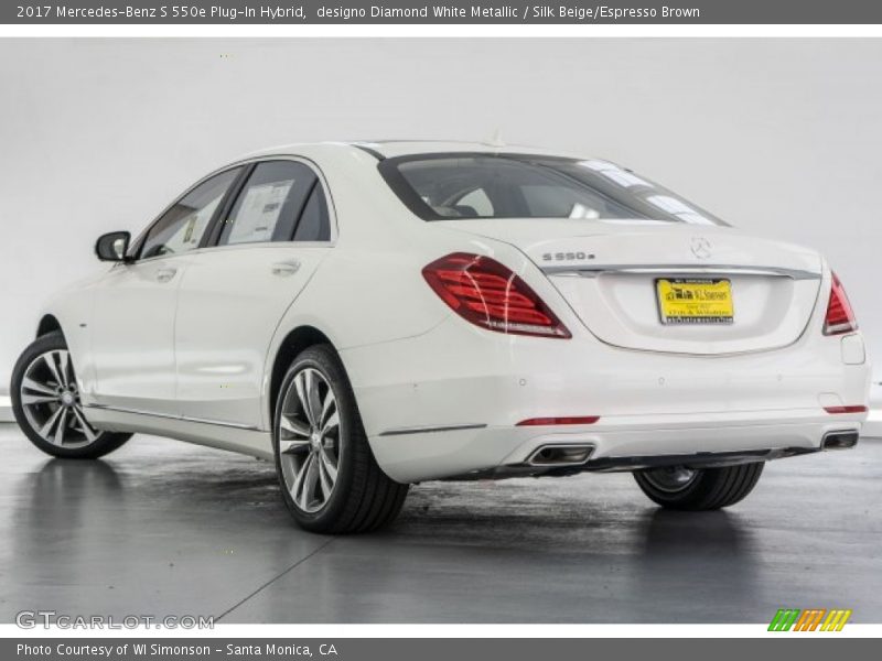 designo Diamond White Metallic / Silk Beige/Espresso Brown 2017 Mercedes-Benz S 550e Plug-In Hybrid