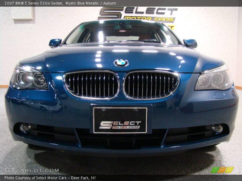 Mystic Blue Metallic / Auburn 2007 BMW 5 Series 530xi Sedan