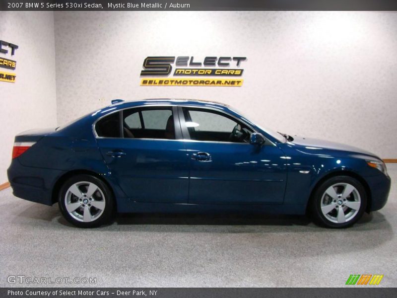 Mystic Blue Metallic / Auburn 2007 BMW 5 Series 530xi Sedan