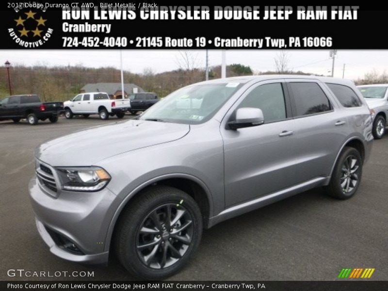 Billet Metallic / Black 2017 Dodge Durango GT AWD