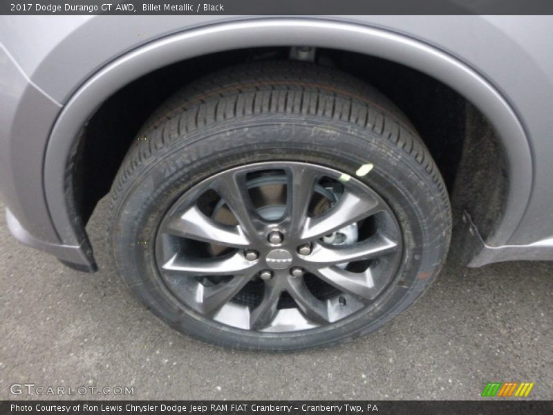 Billet Metallic / Black 2017 Dodge Durango GT AWD