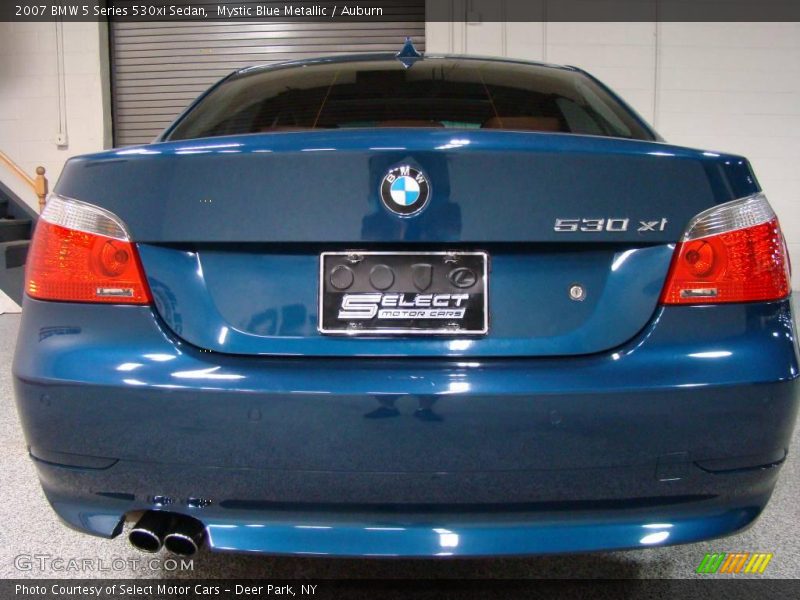Mystic Blue Metallic / Auburn 2007 BMW 5 Series 530xi Sedan