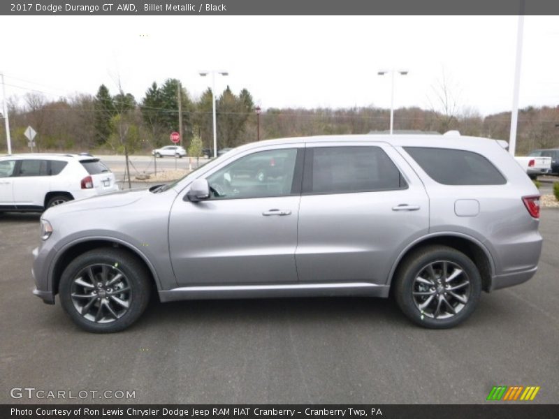 Billet Metallic / Black 2017 Dodge Durango GT AWD