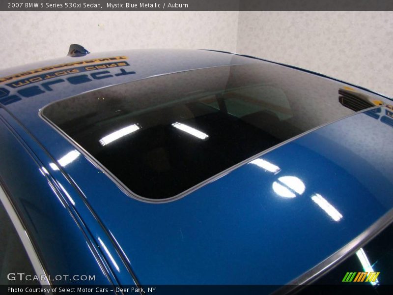 Mystic Blue Metallic / Auburn 2007 BMW 5 Series 530xi Sedan