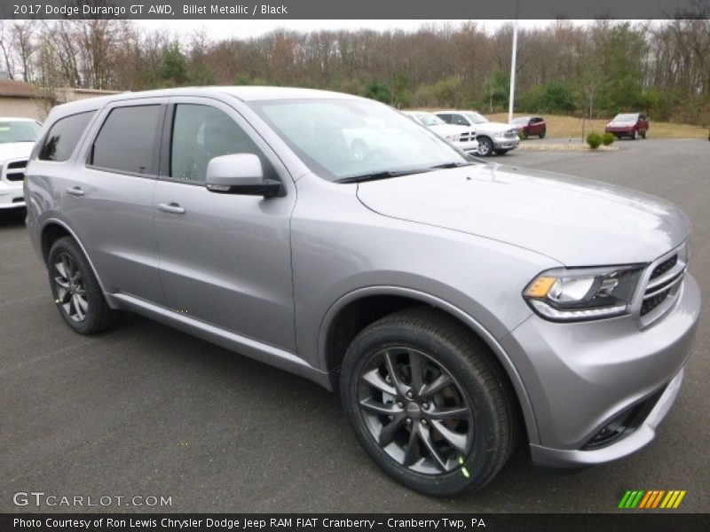 Billet Metallic / Black 2017 Dodge Durango GT AWD
