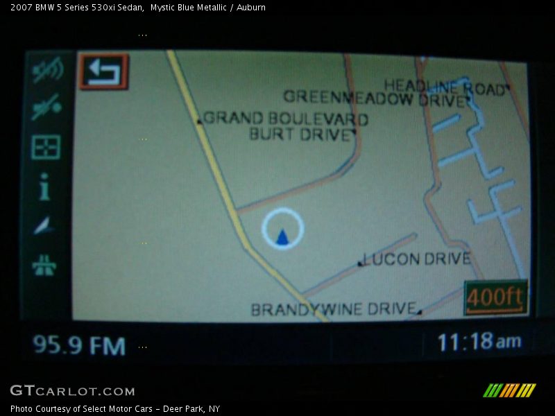 Mystic Blue Metallic / Auburn 2007 BMW 5 Series 530xi Sedan