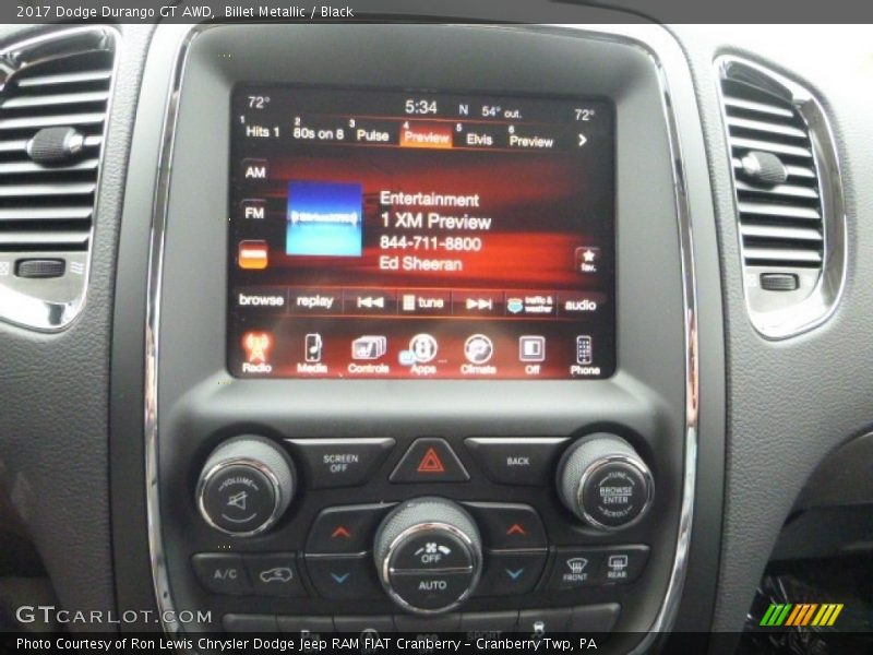 Billet Metallic / Black 2017 Dodge Durango GT AWD