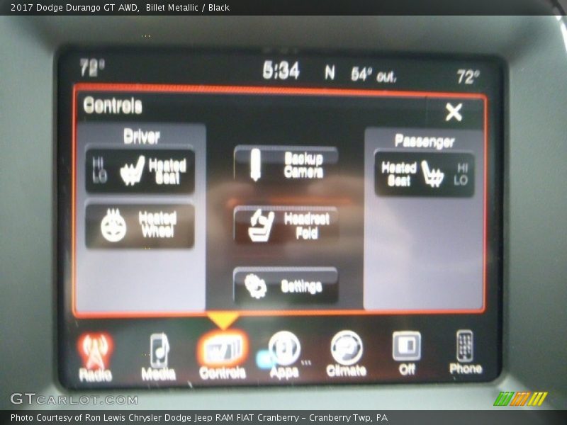Billet Metallic / Black 2017 Dodge Durango GT AWD