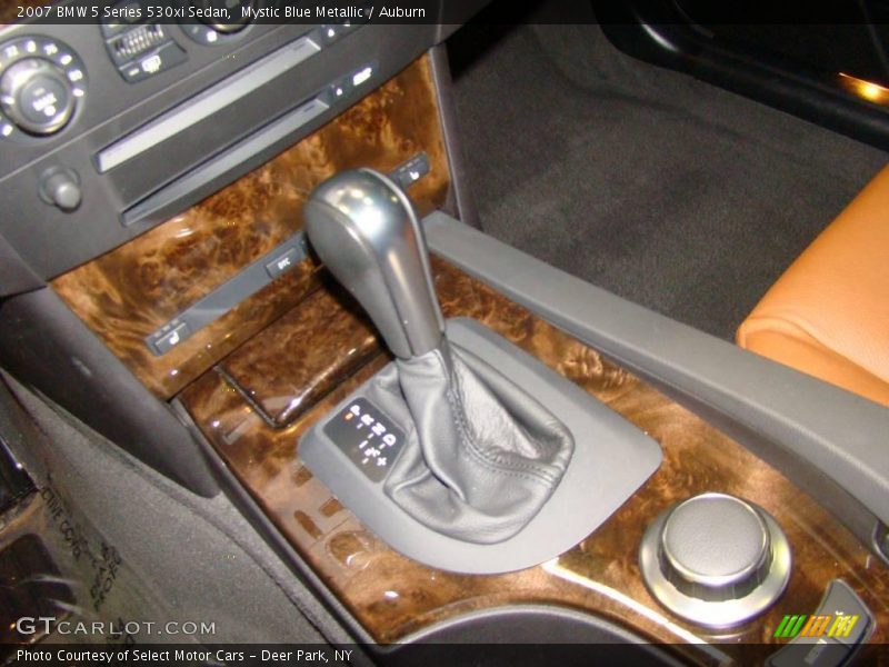 Mystic Blue Metallic / Auburn 2007 BMW 5 Series 530xi Sedan