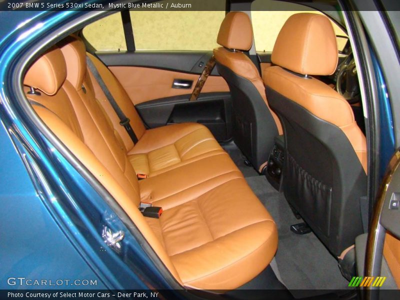 Mystic Blue Metallic / Auburn 2007 BMW 5 Series 530xi Sedan