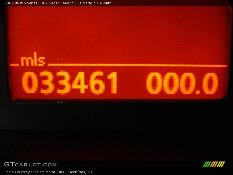Mystic Blue Metallic / Auburn 2007 BMW 5 Series 530xi Sedan