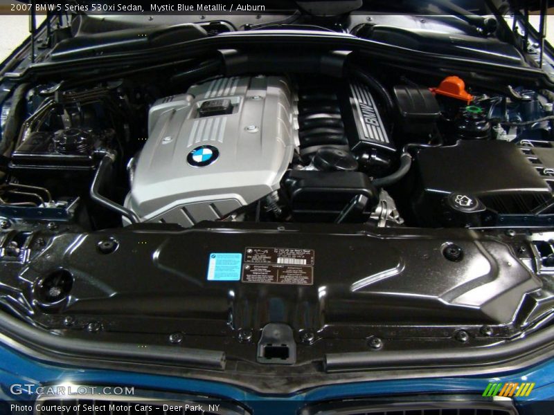 Mystic Blue Metallic / Auburn 2007 BMW 5 Series 530xi Sedan