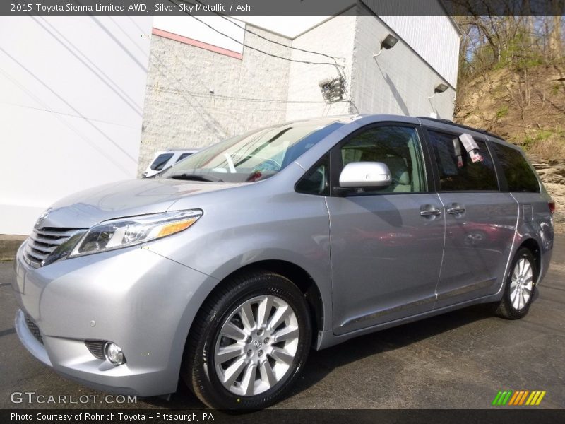 Silver Sky Metallic / Ash 2015 Toyota Sienna Limited AWD