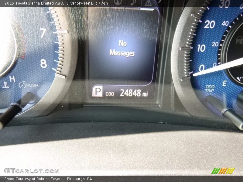 Silver Sky Metallic / Ash 2015 Toyota Sienna Limited AWD