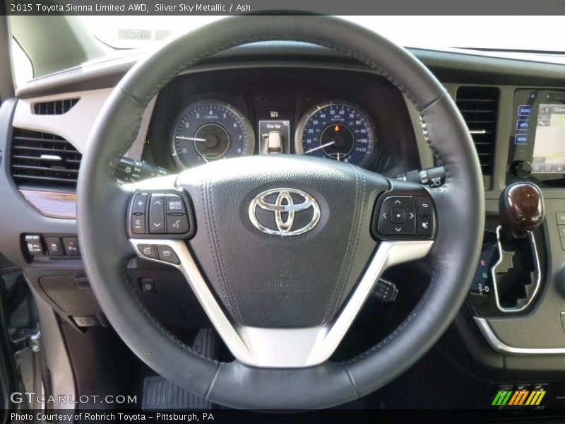 Silver Sky Metallic / Ash 2015 Toyota Sienna Limited AWD