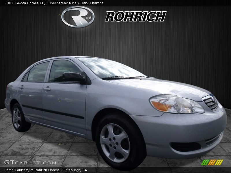 Silver Streak Mica / Dark Charcoal 2007 Toyota Corolla CE