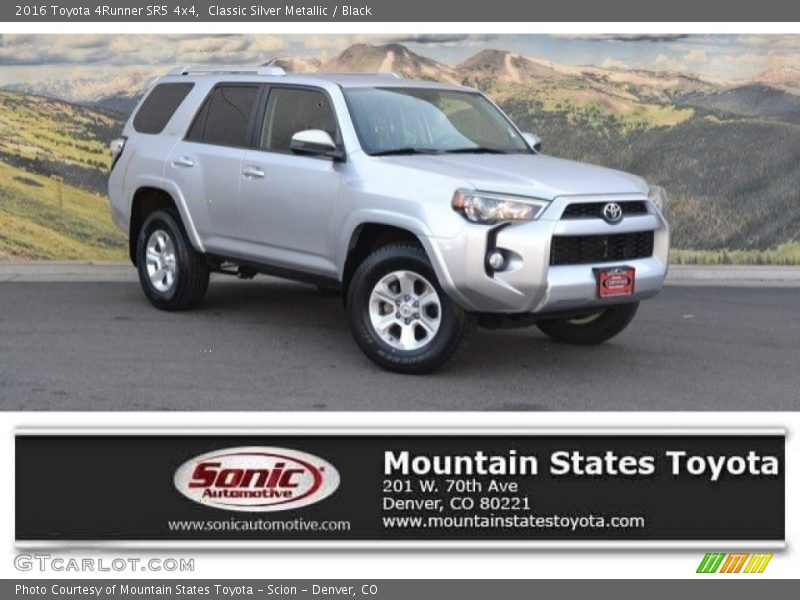 Classic Silver Metallic / Black 2016 Toyota 4Runner SR5 4x4