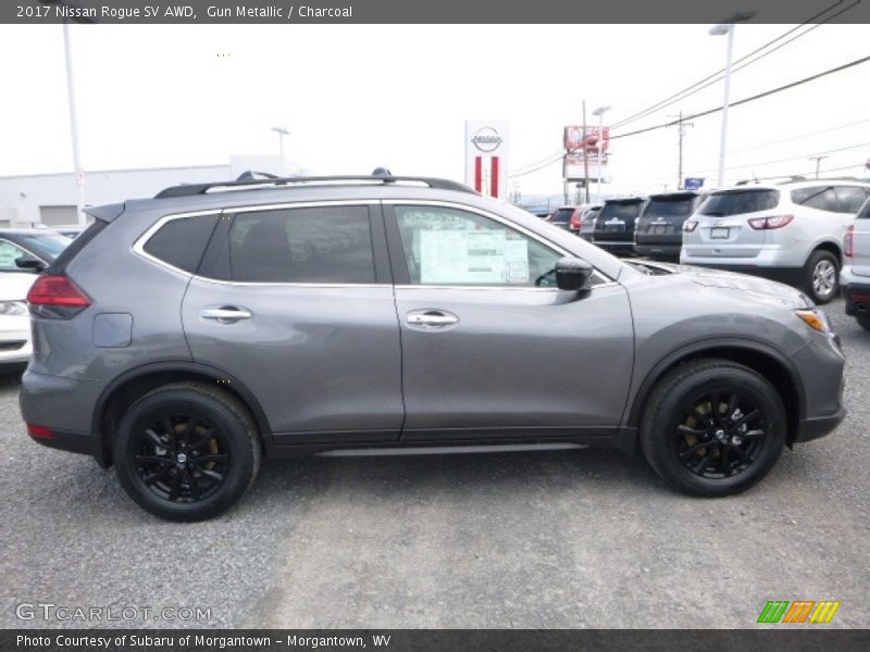 Gun Metallic / Charcoal 2017 Nissan Rogue SV AWD