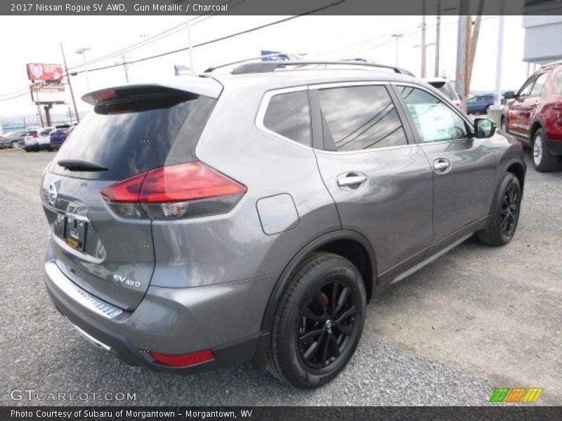 Gun Metallic / Charcoal 2017 Nissan Rogue SV AWD
