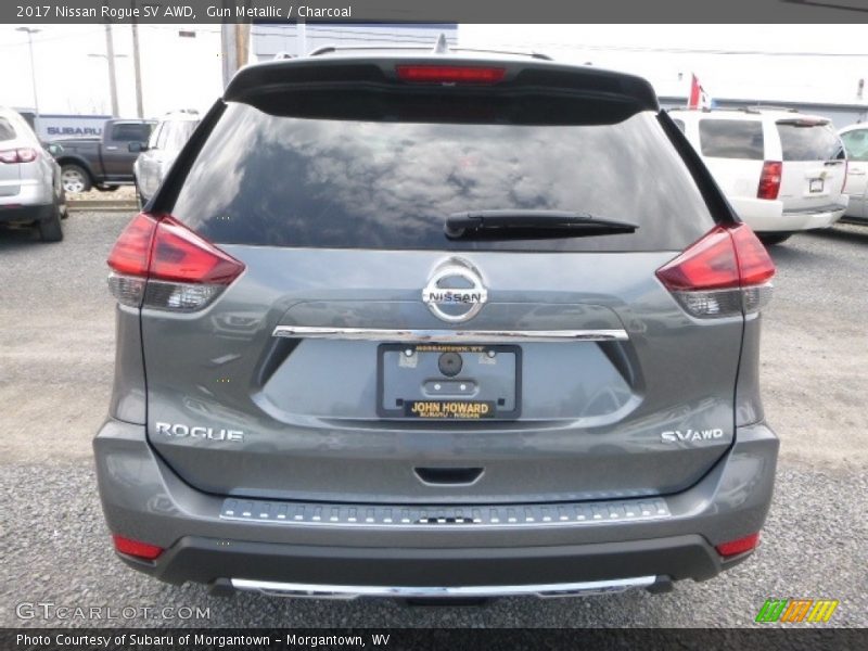 Gun Metallic / Charcoal 2017 Nissan Rogue SV AWD