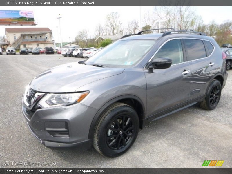 Gun Metallic / Charcoal 2017 Nissan Rogue SV AWD