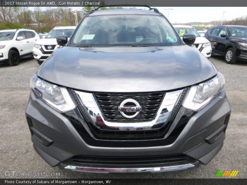 Gun Metallic / Charcoal 2017 Nissan Rogue SV AWD