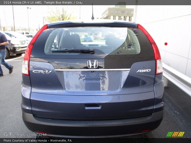 Twilight Blue Metallic / Gray 2014 Honda CR-V LX AWD