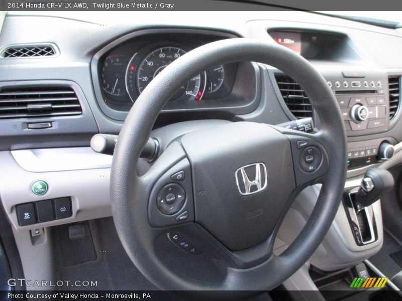 Twilight Blue Metallic / Gray 2014 Honda CR-V LX AWD