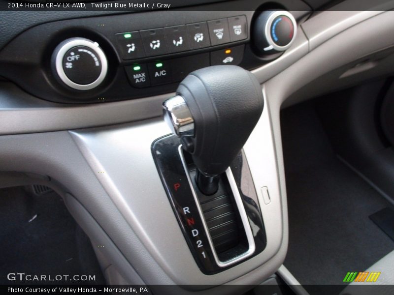 Twilight Blue Metallic / Gray 2014 Honda CR-V LX AWD