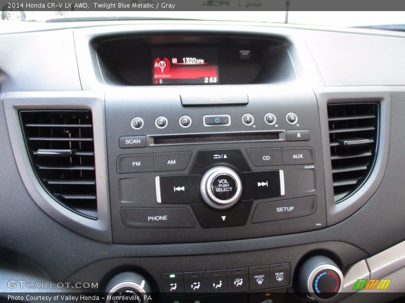 Twilight Blue Metallic / Gray 2014 Honda CR-V LX AWD